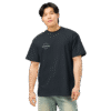 Front-facing view of a men’s box-fit t-shirt in navy blue, featuring a structured silhouette, relaxed sleeves, and classic crew neckline. Set against a neutral background, the shirt’s deep tone and minimalist design reflect Rap Stitches’ music-inspired streetwear—merging everyday comfort with bold, understated style.
