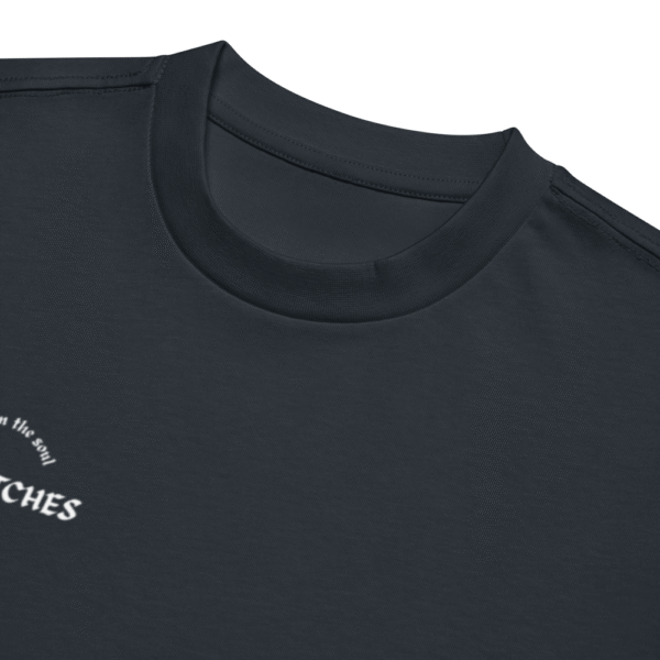 Front-facing view of a men’s box-fit t-shirt in navy blue, featuring a structured silhouette, relaxed sleeves, and classic crew neckline. Displayed against a neutral background, the shirt’s deep tone and clean lines reflect Rap Stitches’ music-inspired streetwear—blending everyday comfort with bold, minimalist style.