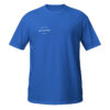 Front-facing view of a unisex royal blue softstyle t-shirt with a structured silhouette and classic crew neckline. Set against a neutral background, the shirt’s vibrant color and clean design reflect Rap Stitches’ music-inspired streetwear—merging everyday comfort with bold, minimalist style.