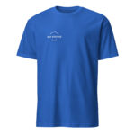 Front-facing view of a unisex royal blue softstyle t-shirt with a structured silhouette and classic crew neckline. Displayed against a neutral background, the shirt’s vibrant color and minimalist design reflect Rap Stitches’ music-inspired streetwear—blending everyday comfort with bold, understated style.