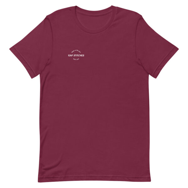 plain maroon logo t shirt